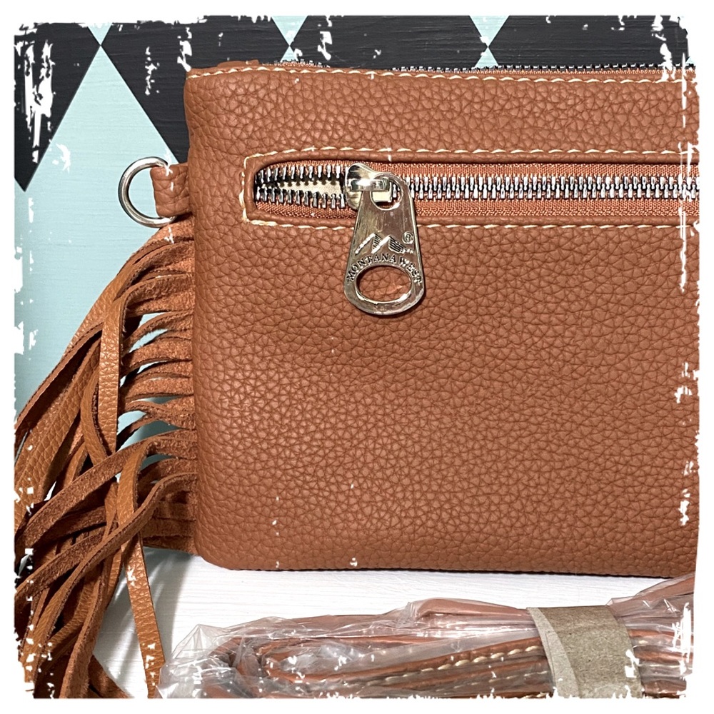 Montana West Crossbody/Clutch Purse Southwestern Style Design Aztec - Picture 6 of 9